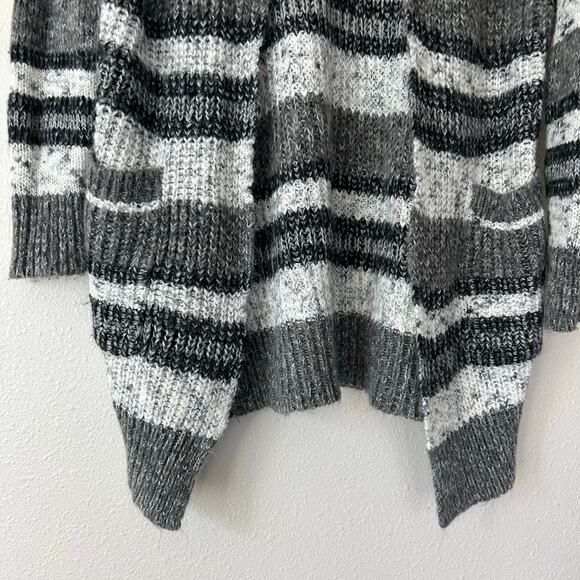 Vintage Mossimo Knit open cardigan sweater striped long normcore Y2K winter S - Picture 5 of 11